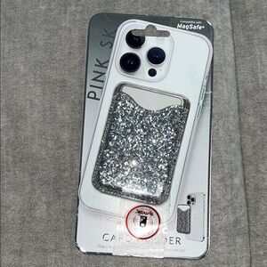 T.J.Maxx Silver Glitter Card Holder for iPhone